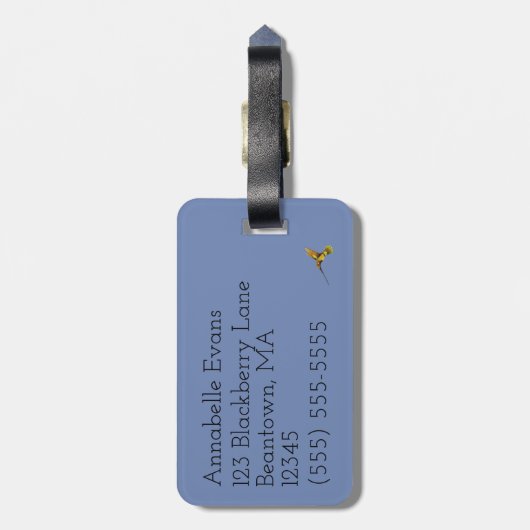 旅行鳥おたくの個人用設定 ラゲッジタグ (裏面縦)