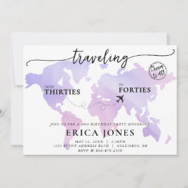 旅行30歳から40歳までの誕生日 招待状