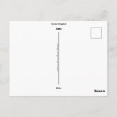 旅行 |イタリア – ローマのメールボックス ポストカード (裏面)