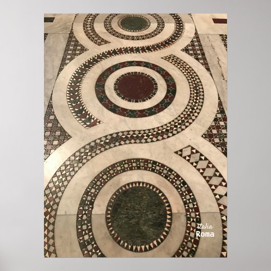 旅行 |イタリア – ローマ、サンタマリア大聖堂 ポスター (正面)