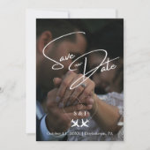 旅行 ウェディング 飛行機 ハート モダン セーブザデート 招待状 (正面)