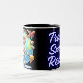 旅行、スマイル、繰り返し ツートーンマグカップ (中央)