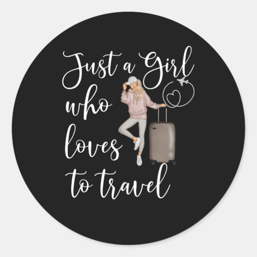 旅行・ノマド旅行を愛する人のみ ラウンドシール (正面)