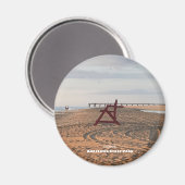 旅行 |フロリダ州 – アナスタシア赤ビーチ椅子 マグネット (正面/裏面)