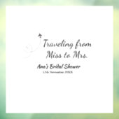 旅行 ブライズシャワー 追加 名前 日付 ミスからミセス シムへ ウィンドウサイン (シート3)