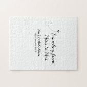 旅行 ブライズシャワー 追加 名前 日付 ミスからミセス シムへ ジグソーパズル (横)