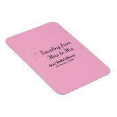 旅行 ブライズシャワー 追加 名前 日付 ミスからミセス シムへ マグネット (右側)