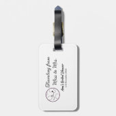 旅行 ブライズシャワー 追加 名前 日付 ミスからミセス シムへ ラゲッジタグ (裏面縦)