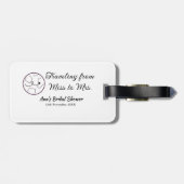 旅行 ブライズシャワー 追加 名前 日付 ミスからミセス シムへ ラゲッジタグ (裏面横)