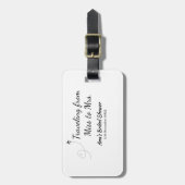 旅行 ブライズシャワー 追加 名前 日付 ミスからミセス シムへ ラゲッジタグ (正面縦)