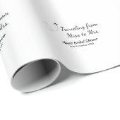 旅行 ブライズシャワー 追加 名前 日付 ミスからミセス シムへ ラッピングペーパー (ロールコーナー)