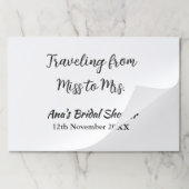 旅行 ブライダルシャワー 名前 日付 ミスからミセス シムへ ペーパーパッド (折り畳み)