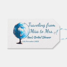 旅行 ブライダルシャワー 追加 名前 日付 ミスからミセス シムへ ギフトタグ