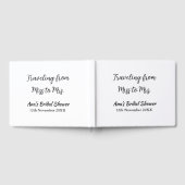 旅行 ブライダルシャワー 追加 名前 日付 ミスからミセス シムへ ゲストブック (全面)