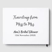 旅行 ブライダルシャワー 追加 名前 日付 ミスからミセス シムへ ゲストブック (裏面)