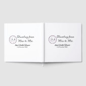 旅行 ブライダルシャワー 追加 名前 日付 ミスからミセス シムへ ゲストブック (全面)