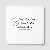 旅行 ブライダルシャワー 追加 名前 日付 ミスからミセス シムへ ゲストブック (裏面)