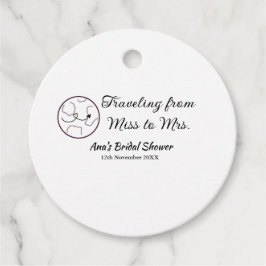 旅行 ブライダルシャワー 追加 名前 日付 ミスからミセス シムへ フェイバータグ
