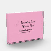 旅行 ブライダルシャワー 追加 名前 日付 ミスからミセス シムへ フォトブロック (左)