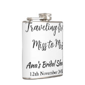 旅行 ブライダルシャワー 追加 名前 日付 ミスからミセス シムへ フラスク (右)