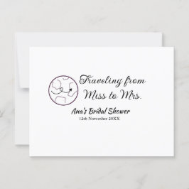 旅行 ブライダルシャワー 追加 名前 日付 ミスからミセス シムへ ポストカード