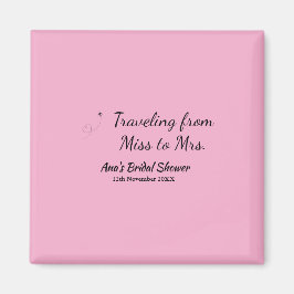 旅行 ブライダルシャワー 追加 名前 日付 ミスからミセス シムへ マグネット