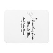 旅行 ブライダルシャワー 追加 名前 日付 ミスからミセス シムへ マグネット (横)