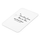 旅行 ブライダルシャワー 追加 名前 日付 ミスからミセス シムへ マグネット (左側)