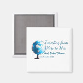 旅行 ブライダルシャワー 追加 名前 日付 ミスからミセス シムへ マグネット (正面/裏面)