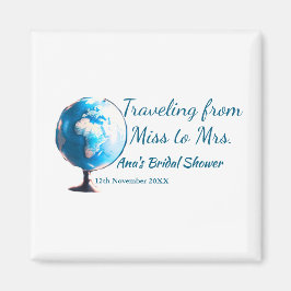 旅行 ブライダルシャワー 追加 名前 日付 ミスからミセス シムへ マグネット