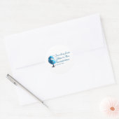 旅行 ブライダルシャワー 追加 名前 日付 ミスからミセス シムへ ラウンドシール (封筒)