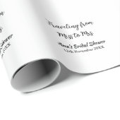 旅行 ブライダルシャワー 追加 名前 日付 ミスからミセス シムへ ラッピングペーパー (ロールコーナー)