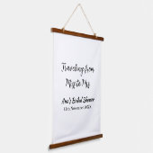 旅行 ブライダルシャワー 追加 名前 日付 ミスからミセス シムへ 吊り下げ型タペストリー (傾斜あり)