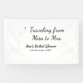 旅行 ブライダルシャワー 追加 名前 日付 ミスからミセス シムへ 横断幕 (横)