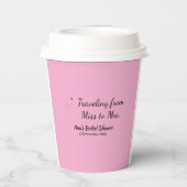 旅行 ブライダルシャワー 追加 名前 日付 ミスからミセス シムへ 紙コップ (裏面)