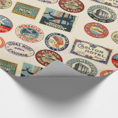 旅行，ホテルステッカー，荷物スタイル, ラッピングペーパー (角)