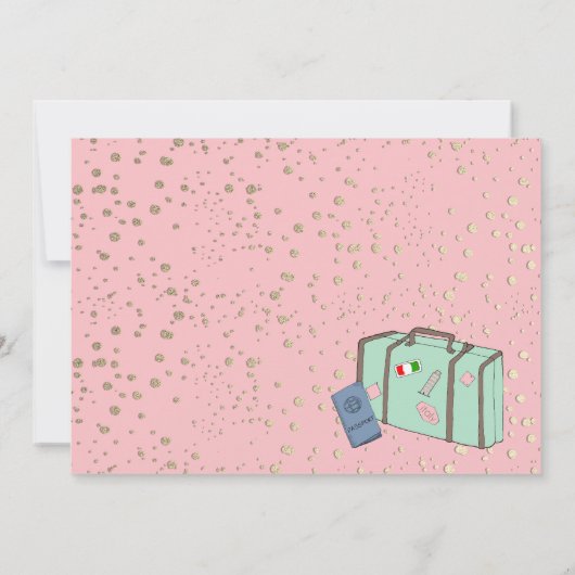 旅行:ミセス・ミセス・イタリアテーマブライダルシャワー 招待状 (裏面)