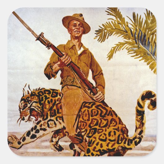 旅行?冒険?海兵隊に参加しろ! スクエアシール (正面)