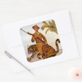 旅行?冒険?海兵隊に参加しろ! スクエアシール (封筒)