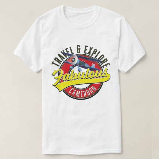 旅行&探索Fabulous Cameroonロゴ Tシャツ (デザイン正面)