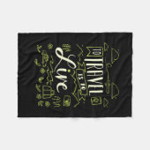 旅行 – 旅行にはライブ旅行ギフト フリースブランケット (正面(横))