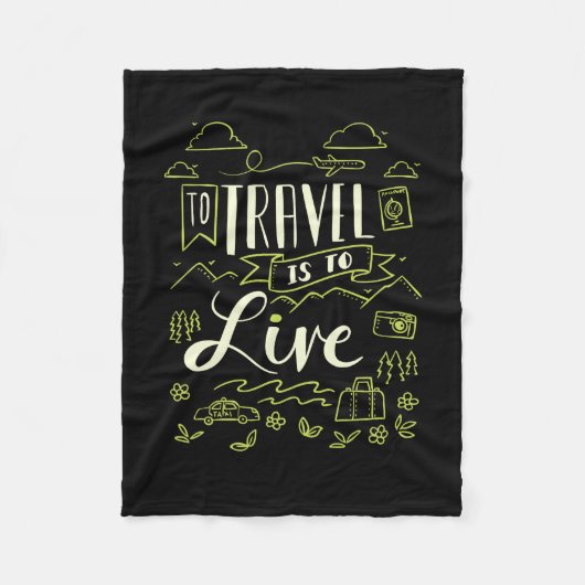 旅行 – 旅行にはライブ旅行ギフト フリースブランケット (正面)