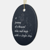 "旅行…" 禅の諺 セラミックオーナメント (左)