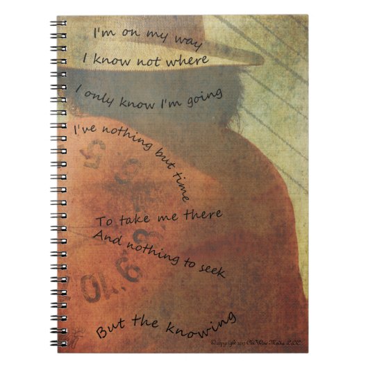 旅行- "私は私の方法にあります" ノートブック (正面)