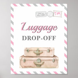 旅行 航空機 パーティー 荷物 受け渡し プレゼント テーブル ポスター