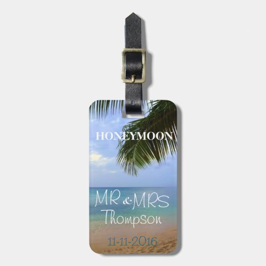 旅行|荷物のラベル|の新婚旅行|氏及び夫人 ラゲッジタグ (正面縦)