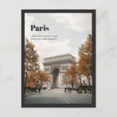 旅行 都市 国名 写真 ブラック ポストカード (正面)