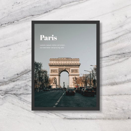 旅行 都市 国名 写真 ブラック ポストカード