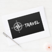 旅行 長方形シール (封筒)