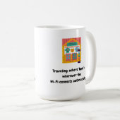 旅行: 'home'はWi-Fiコネクタの任意の場所 コーヒーマグカップ (正面右)